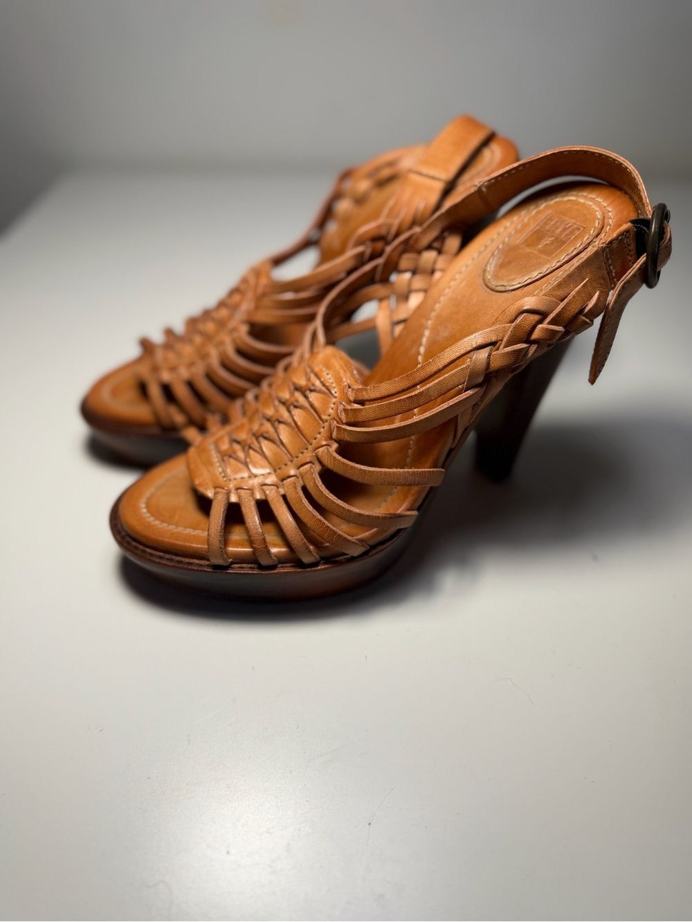 Frye Joy Huarache Slingback Heels 8.5